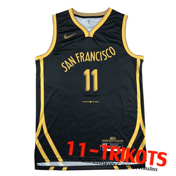 Golden State Warriors Trikot (THOMPSON #11) 2023/24 Schwarz/Gelb -02