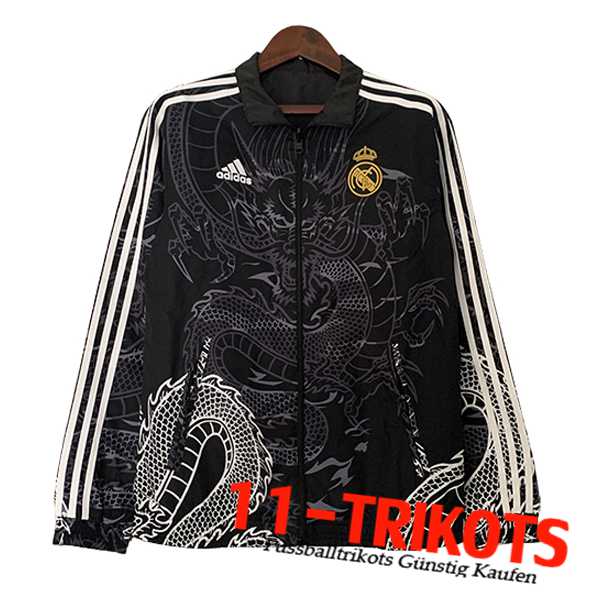 Real Madrid Windjacke Schwarz/Grau/Weiß 2023/2024