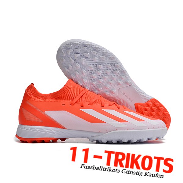 Adidas Fussballschuhe X CRAZYFAST.3 TF BOOTS Orange/Weiß