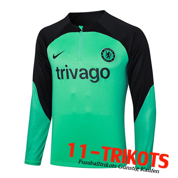 FC Chelsea Training Sweatshirt Grün/Schwarz 2023/2024