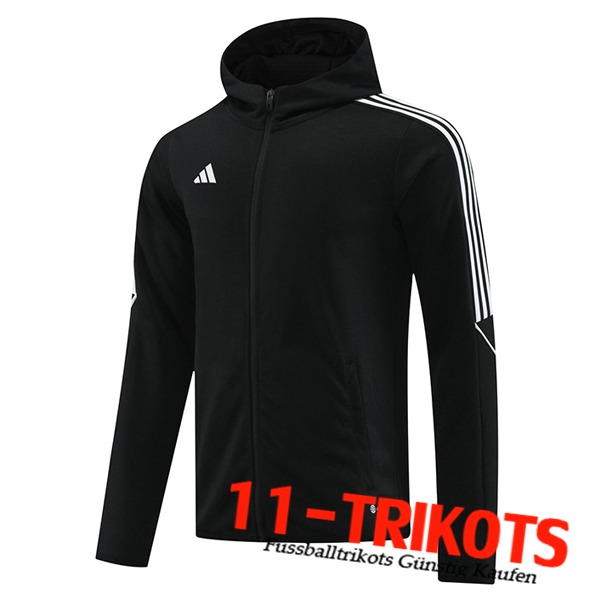 Adidas Trainingsjacke Mit Kapuze Schwarz/Weiß 2023/2024