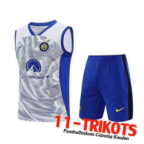 Inter Milan Trainings-Tanktop + Short Weiß/Blau 2024/2025