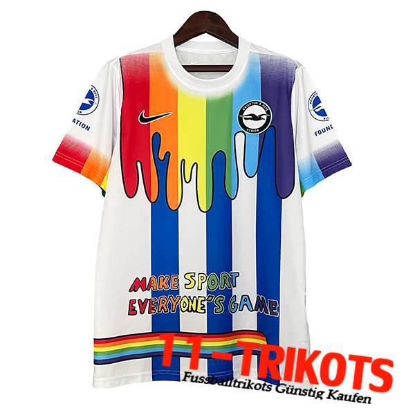 Brighton Trainingstrikot Weiß/Blau/Rot 2024/2025