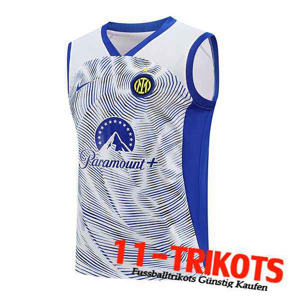 Inter Milan Trainings-Tanktop Weiß/Blau 2024/2025