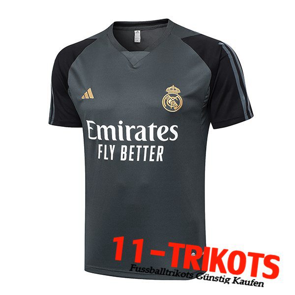 Real Madrid Trainingstrikot Grau/Schwarz 2024/2025