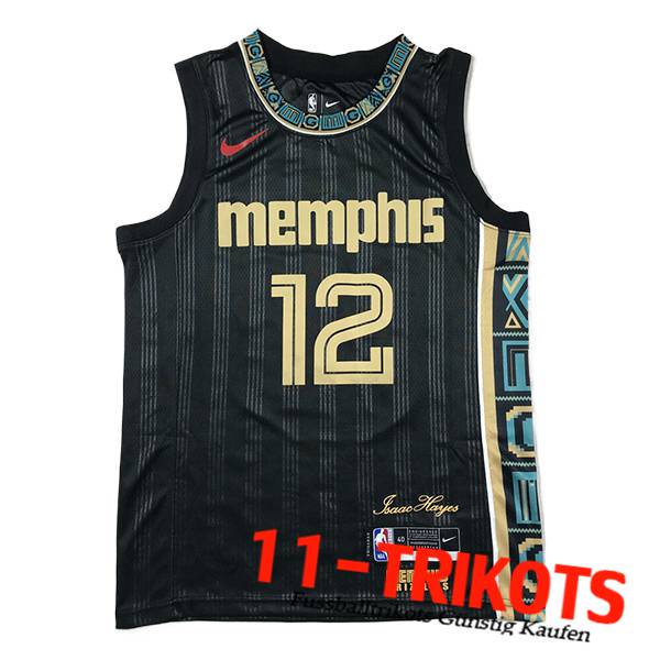 Memphis Grizzlies Trikot (MORANT #12) 2024/25 Schwarz/Braun