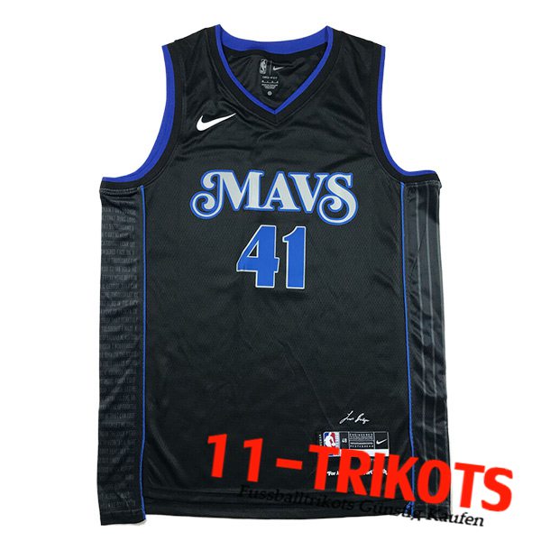 Dallas Mavericks Trikot (NOWITZKI #41) 2024/25 Schwarz/Blau