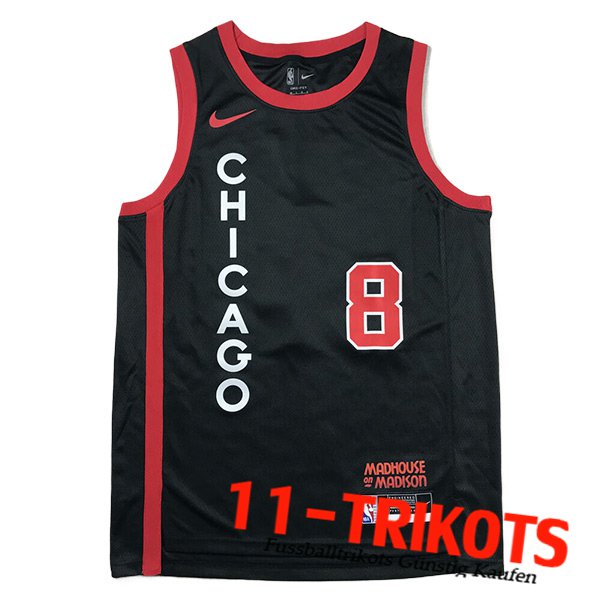 Chicago Bulls Trikot (LAVINE #8) 2024/25 Schwarz/Rot