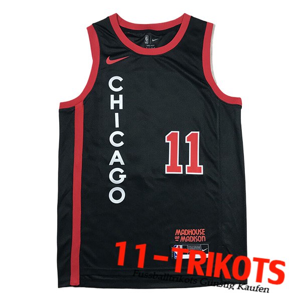 Chicago Bulls Trikot (DEROZAN #11) 2024/25 Schwarz/Rot