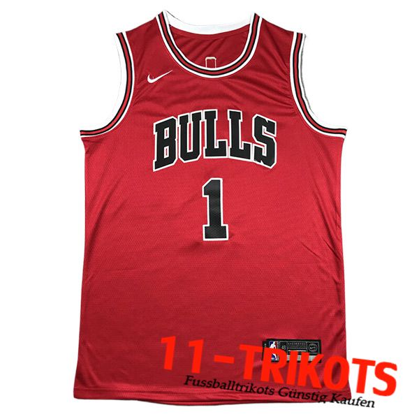 Chicago Bulls Trikot (Rosa #1) 2024/25 Schwarz/Rot