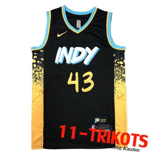 Indiana Pacers Trikot (SIAKAM #43) 2024/25 Schwarz/Gelb