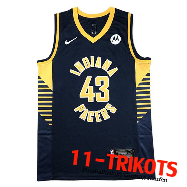 Indiana Pacers Trikot (SIAKAM #43) 2024/25 Schwarz/Gelb/Blau