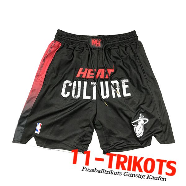 Miami Heat Shorts NBA 2024/25 Schwarz/Rot