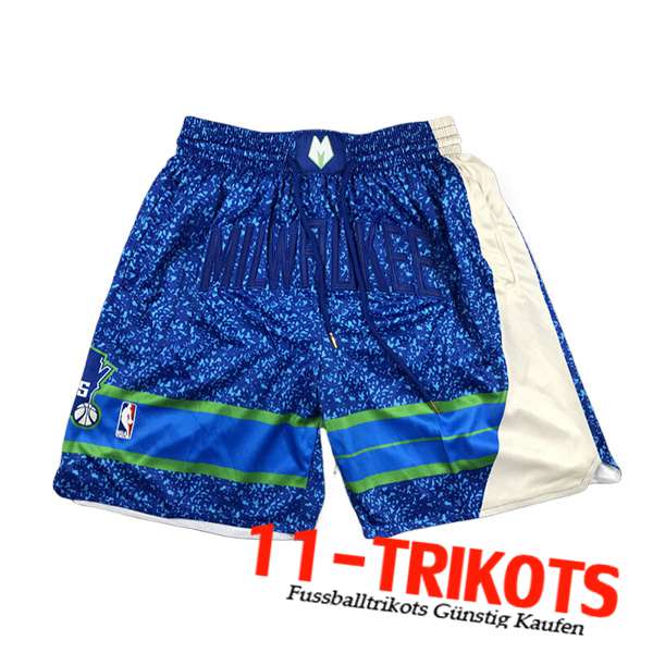 Milwaukee Bucks Shorts NBA 2024/25 Blau/Schwarz