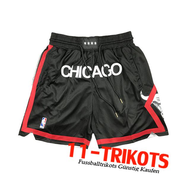 Chicago Bulls Shorts NBA 2024/25 Schwarz/Rot/Weiß