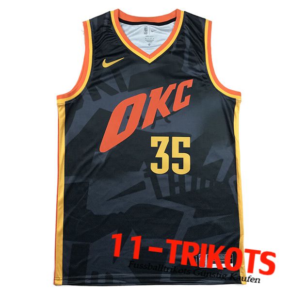 Oklahoma City Thunder Trikot (DURANT #35) 2024/25 Schwarz/Rot/Gelb