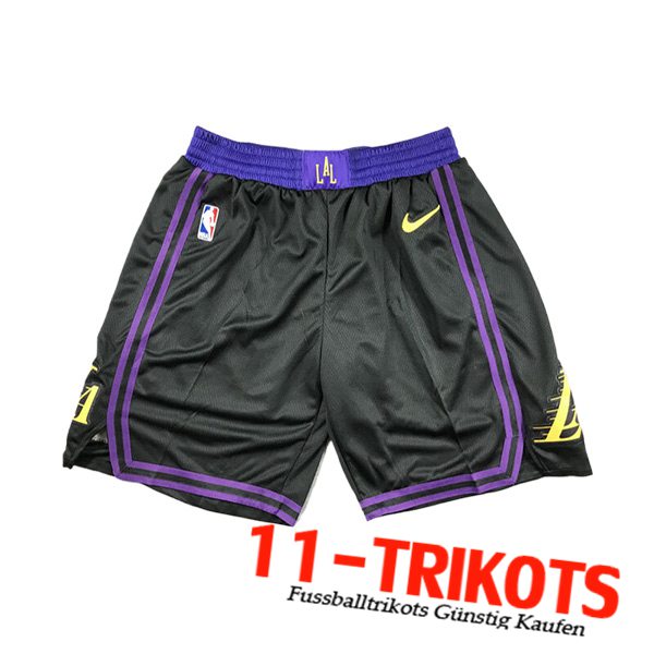 Los Angeles Lakers Shorts NBA 2024/25 Schwarz/lila/Gelb