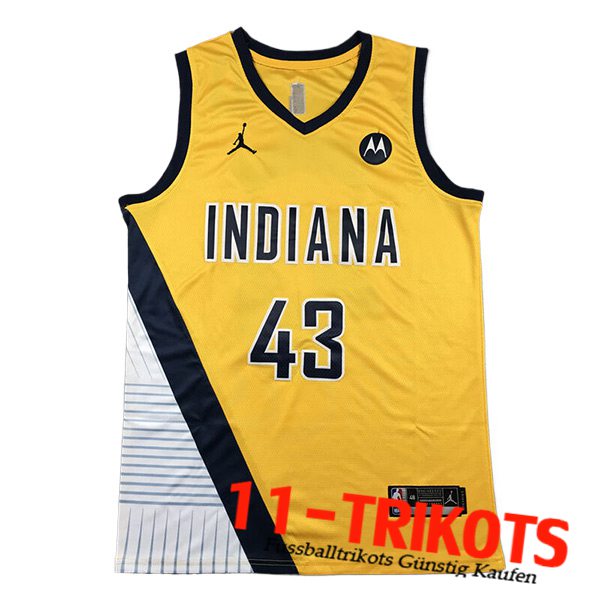 Indiana Pacers Trikot (SIAKAM #43) 2024/25 Gelb/Schwarz/Weiß