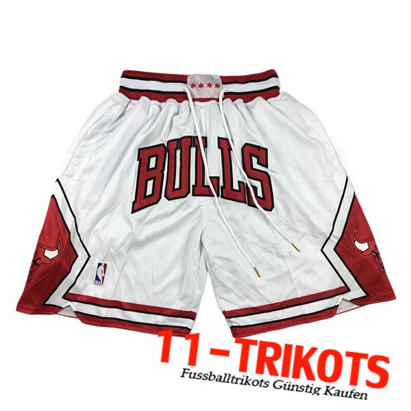 Chicago Bulls Shorts NBA 2024/25 Weiß/Rot