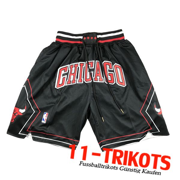 Chicago Bulls Shorts NBA 2024/25 Schwarz/Rot/Weiß -02