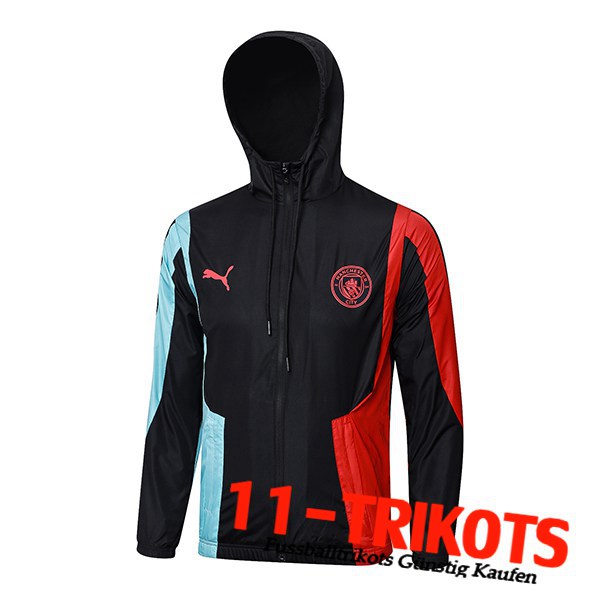 Manchester City Windjacke Schwarz/Rot/Blau 2024/2025