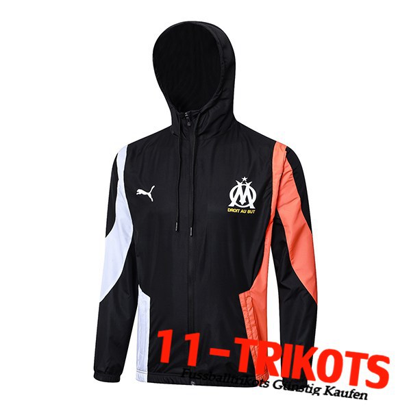 Marseille Windjacke Schwarz/Weiß/Orange 2024/2025