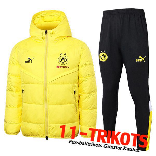 Dortmund Trainingsanzug Daunenjacke Mit Kapuze Gelb 2024/2025