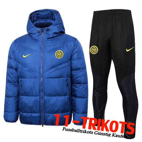 Inter Milan Trainingsanzug Daunenjacke Mit Kapuze Blau 2024/2025