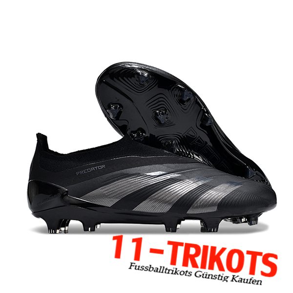 Adidas Fussballschuhe PREDATOR ELITE LACELESS BOOTS FG Schwarz