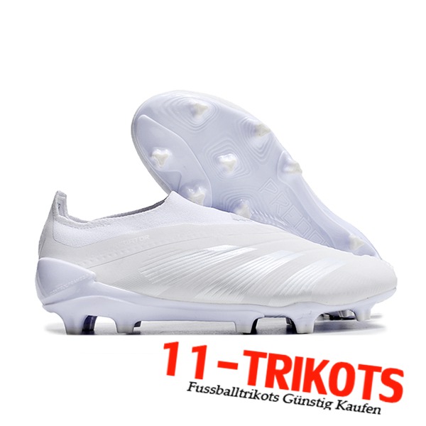 Adidas Fussballschuhe PREDATOR ELITE LACELESS BOOTS FG Weiß