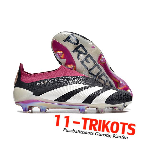 Adidas Fussballschuhe PREDATOR ELITE LACELESS BOOTS FG Weiß/Schwarz/lila