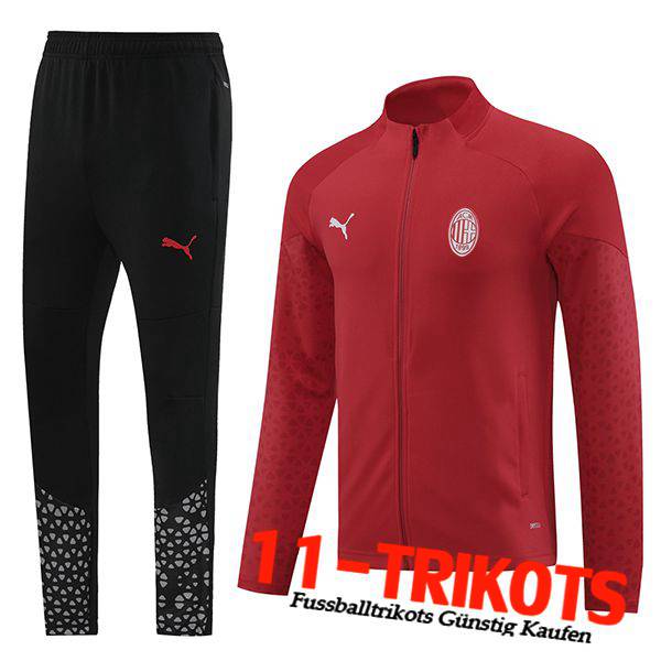 AC Milan Trainingsanzug Rot/Schwarz 2024/2025