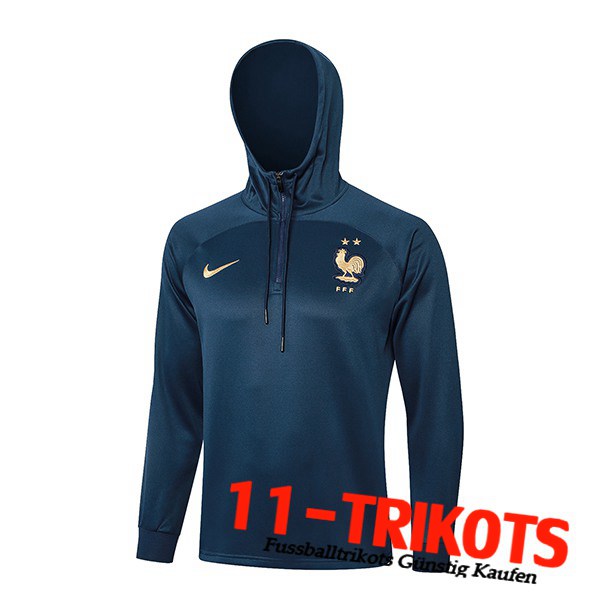 Frankreich Training Sweatshirt Mit Kapuze Navy blau 2024/2025