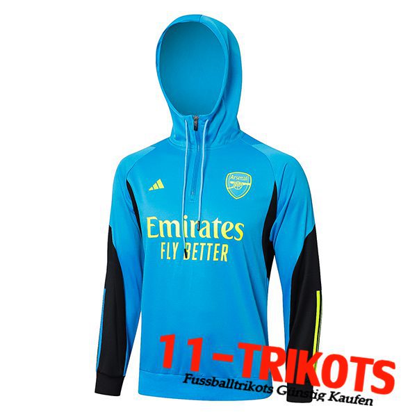 Arsenal Training Sweatshirt Mit Kapuze Blau/Schwarz/Gelb 2024/2025