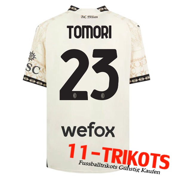 AC Milan Fussball Trikots （TOMORI #23) 2023/2024 Vierte Weiß