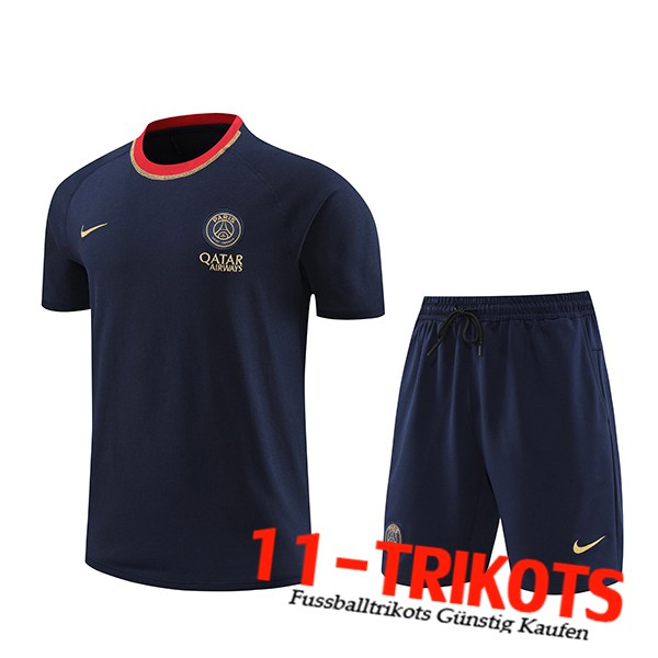 PSG Trainingstrikot + Shorts Dunkelblau 2024/2025