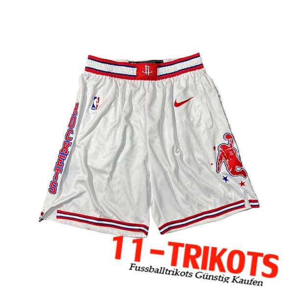 Houston Rockets Shorts NBA 2024/25 Weiß/Rot