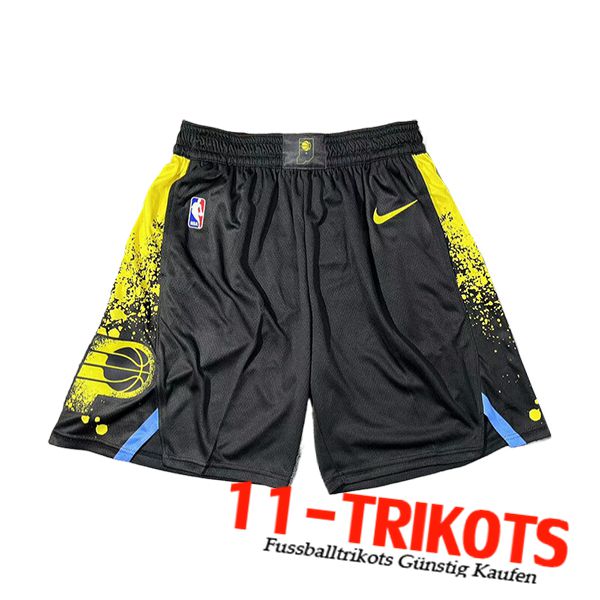 Indiana Pacers Shorts NBA 2024/25 Schwarz/Gelb