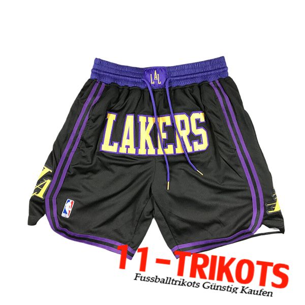 Los Angeles Lakers Shorts NBA 2024/25 Schwarz/Gelb/lila