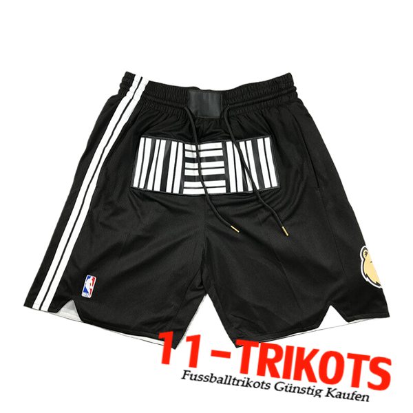 Memphis Grizzlies Shorts NBA 2024/25 Schwarz/Weiß