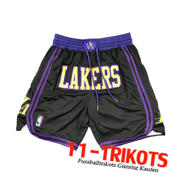 Los Angeles Lakers Shorts NBA 2024/25 Schwarz/lila/Gelb