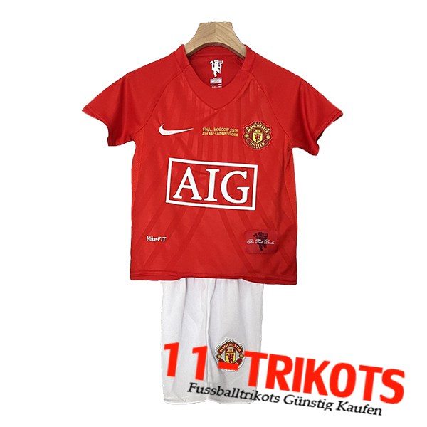 Manchester United Retro Kinder Heimtrikot 2007/2008