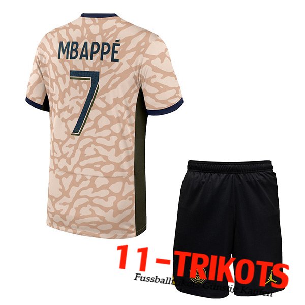 PSG Fussball Trikots （MBAPPÉ #7) Kinder 2023/2024 Vierte