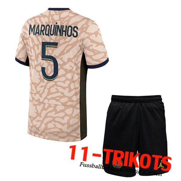 PSG Fussball Trikots （MARQUINHOS #5) Kinder 2023/2024 Vierte