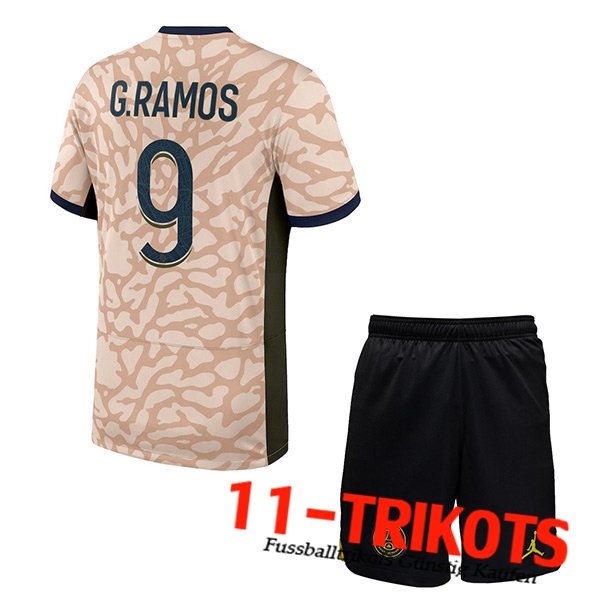 PSG Fussball Trikots （G.RAMOS #9) Kinder 2023/2024 Vierte