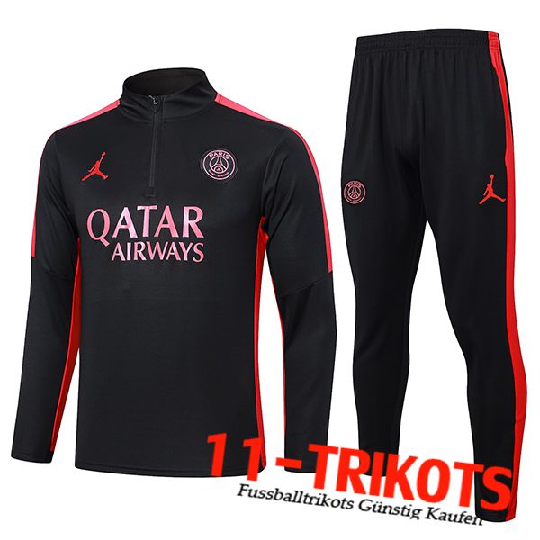 PSG Trainingsanzug (Jacke) Schwarz/Rot 2024/2025