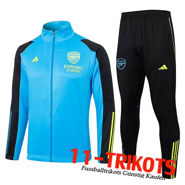 Arsenal Trainingsanzug (Jacke) Blau/Schwarz/Gelb 2024/2025