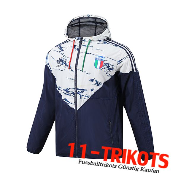 Italien Windjacke Weiß/Blau 2024/2025