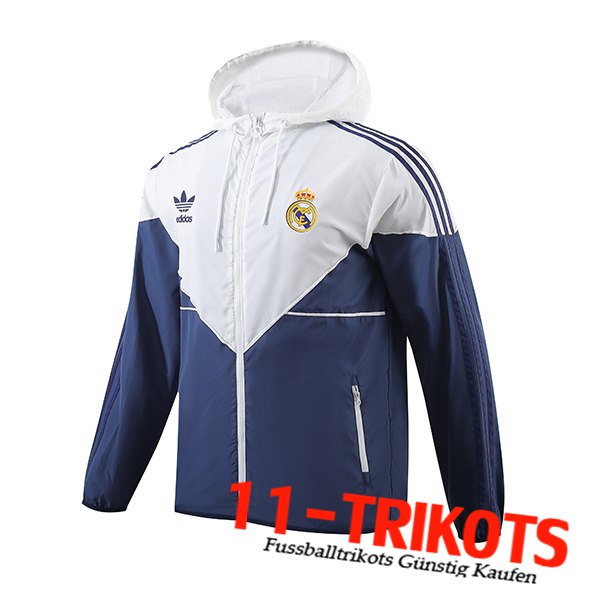 Real Madrid Windjacke Weiß/Blau 2024/2025