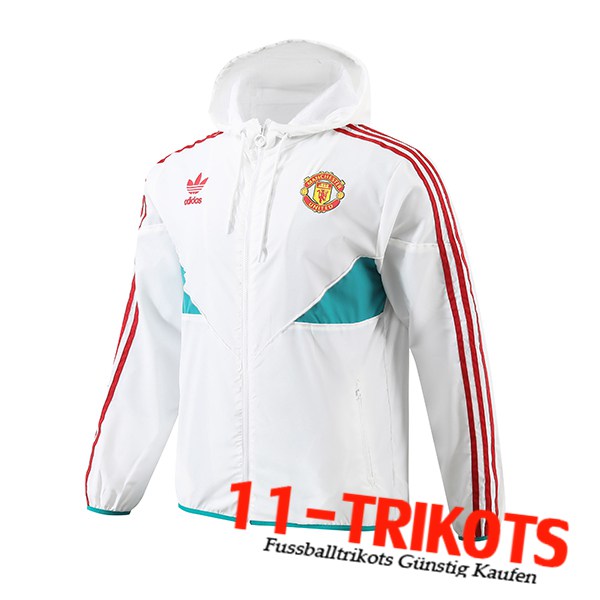 Manchester United Windjacke Weiß/Blau/Rot 2024/2025